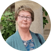 Literacy specialist Ros Lugg smiling Literacy specialist Ros Lugg smiling
